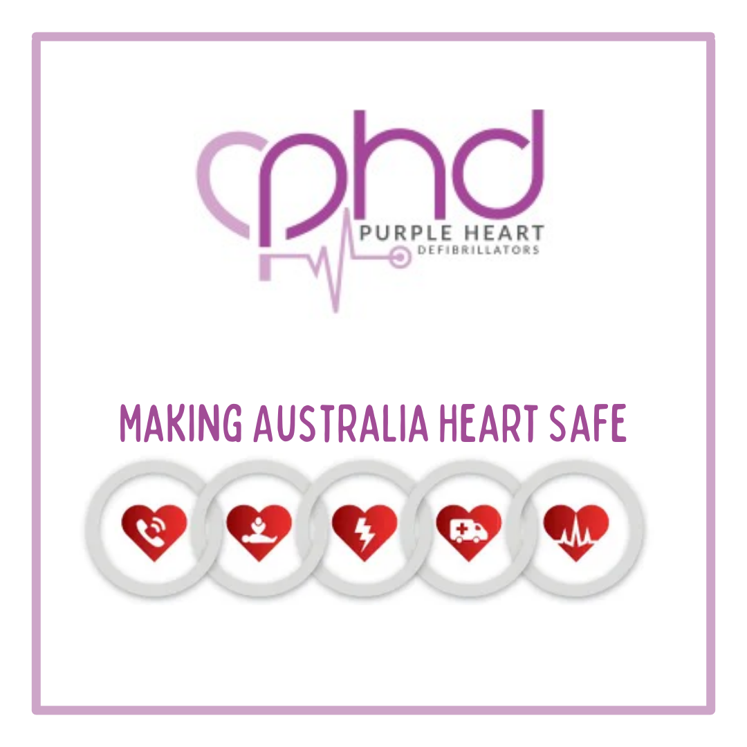 Purple Heart Defibrillators made in canva 2 Goulburn Race Club